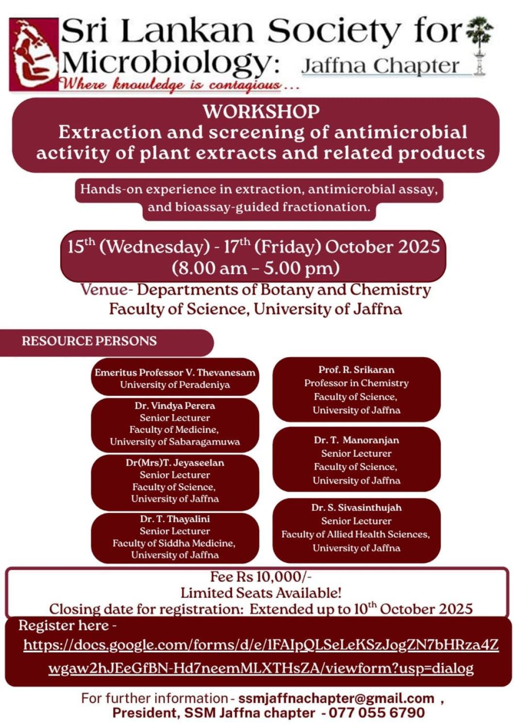 Hands-On Workshop: Natural Products & Antimicrobial Screening! 🌿🔬